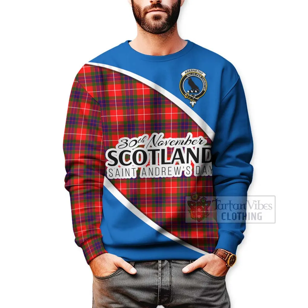 Abernethy Family Crest Tartan Sweatshirt Celebrate Saint Andrew's Day in Style