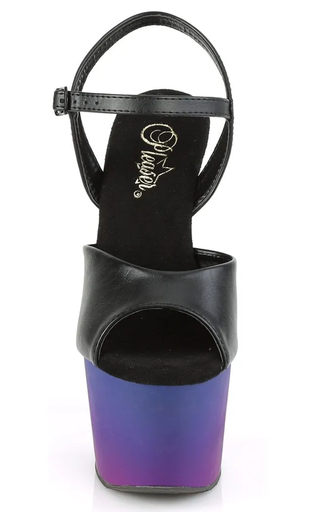 ADORE-709BP Black & Blue-Purple Ombre Heels
