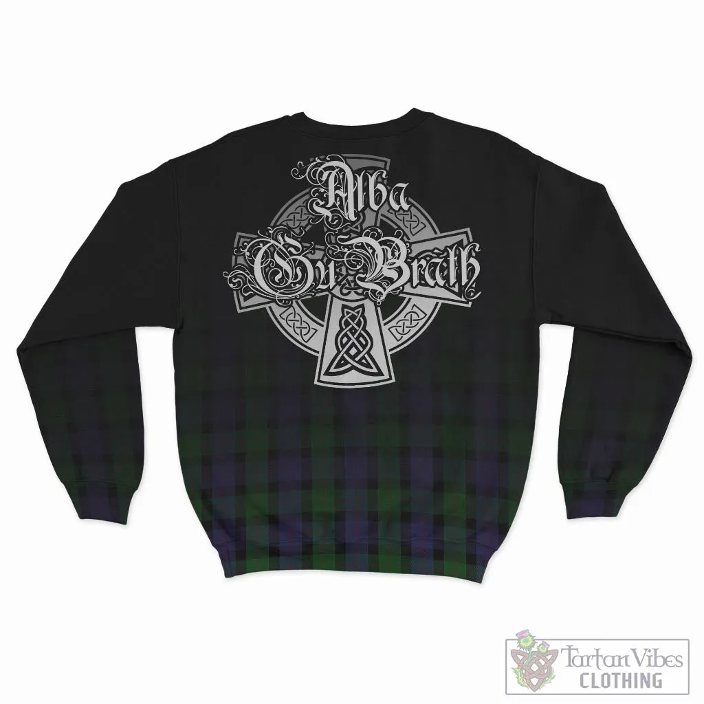 Blair Tartan Sweatshirt Featuring Alba Gu Brath Family Crest Celtic Inspired