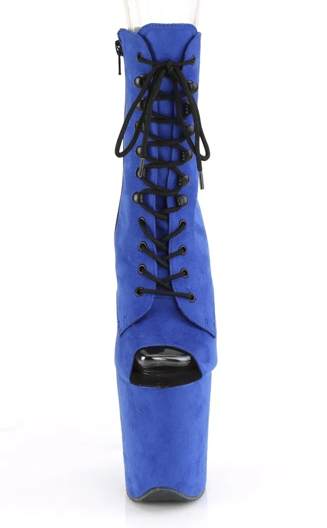 FLAMINGO-1021FS Royal Blue Suede Ankle Boots