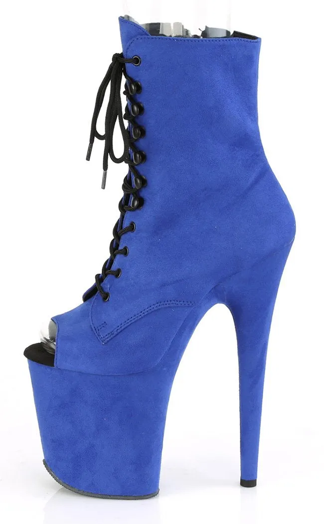 FLAMINGO-1021FS Royal Blue Suede Ankle Boots