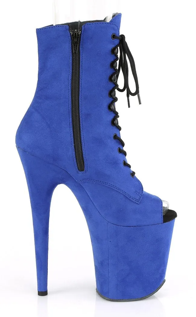 FLAMINGO-1021FS Royal Blue Suede Ankle Boots