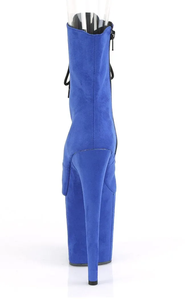FLAMINGO-1021FS Royal Blue Suede Ankle Boots