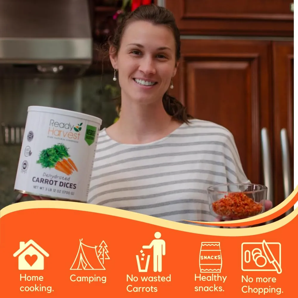 Ready Harvest Dehydrated Carrots - 25 Year Shelf Life - #10 Can